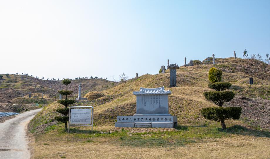 군 지정 문화재 영산신씨 초당공파묘역